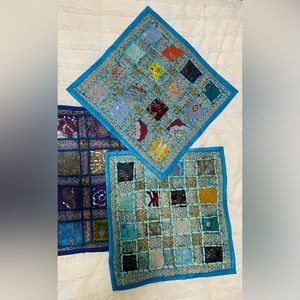 Handicrafts 2PCs Indian Vintage Cotton Cushion Cover With Embroidery & Patchwork